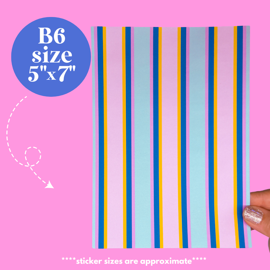 Journaling Paper Sticker - 5x7 Full Page Background Stickers (WDW Patterns)
