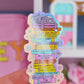 Waterproof Sticker - Rainbow Book Stack