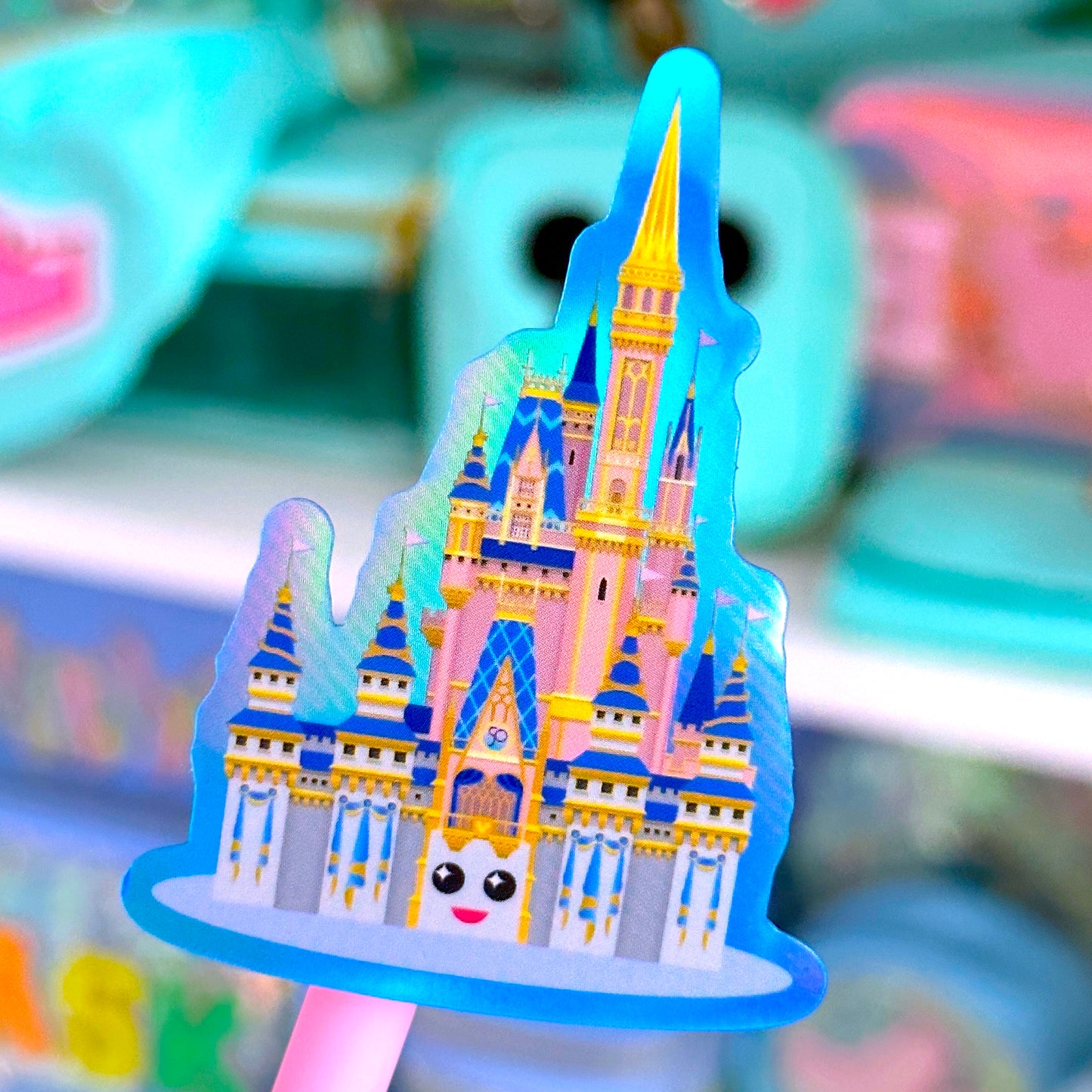 *DOLLAR DEALS* Waterproof Sticker - Kawaii Castle