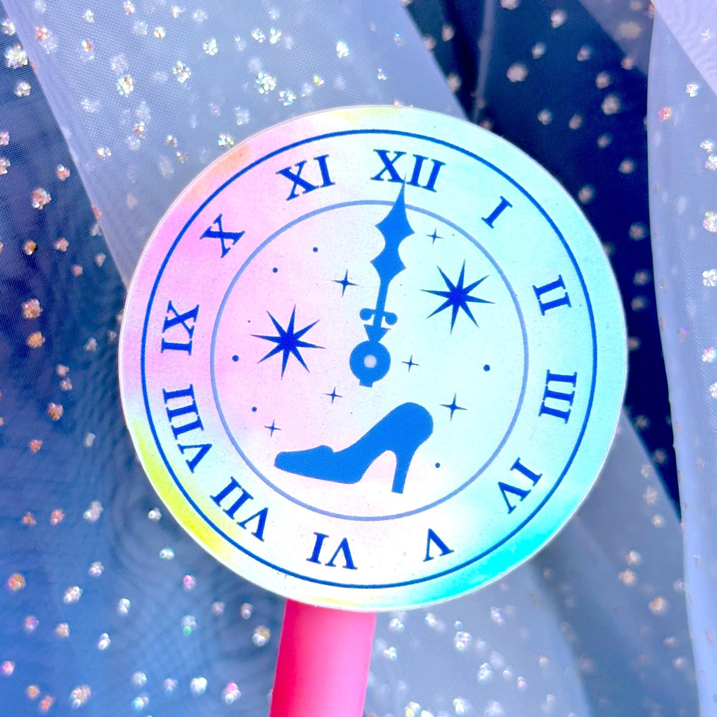 *DOLLAR DEAL* Waterproof Sticker - (Cinderella) Midnight Clock