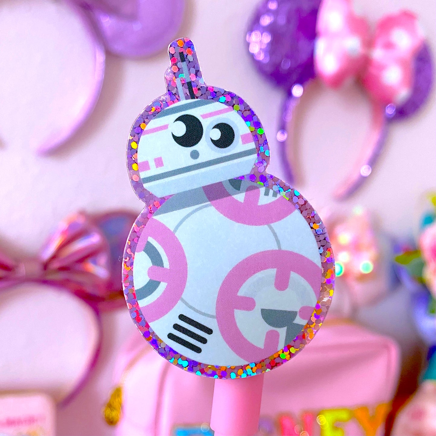 *DOLLAR DEALS* Waterproof Sticker - Pink Droid