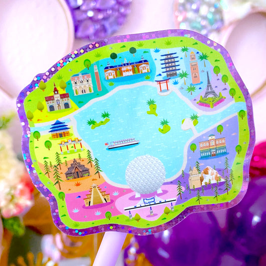 WATERPROOF STICKER - E.P.C.O.T. MAP